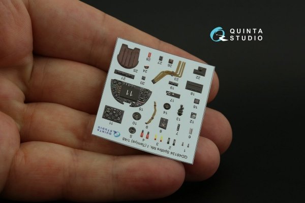 Quinta Studio QD48134 Spitfire Mk.I 3D-Printed &amp; coloured Interior on decal paper (Tamiya) 1/48