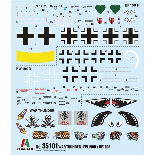 Italeri 35101 WAR THUNDER: BF109/ FW-190 D9 1/72