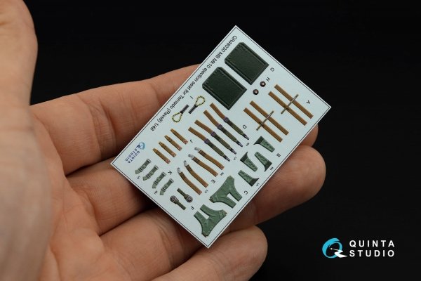 Quinta Studio QD+48264 Tornado ECR Italian 3D-Printed &amp; coloured Interior on decal paper (Revell) (with 3D-printed resin parts) 1/48