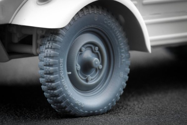 ScaleX WW 35003S Kubelwagen type 82 Sagged wheel set (for Meng, Tamiya) 1/35