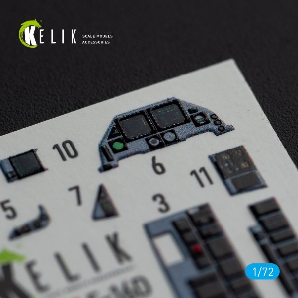 KELIK K72097 F-16D interior 3D decals for Revell kit 1/72