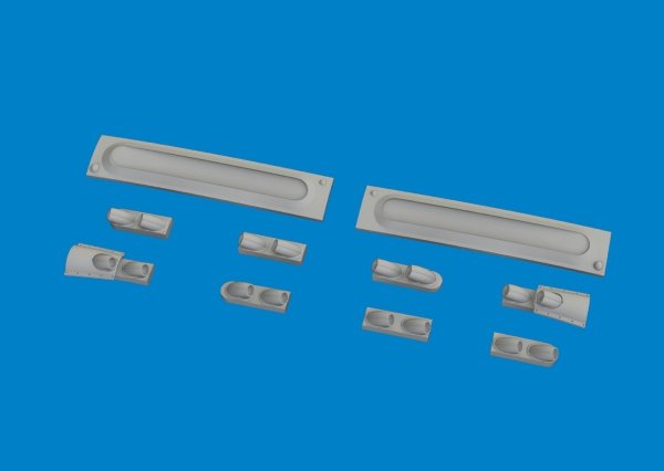 Eduard 6481099 P-40 cold weather exhaust stacks rounded PRINT EDUARD 1/48