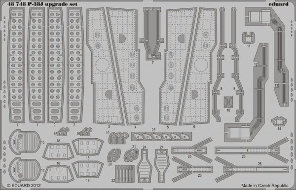 Eduard 48748 P-38J upgrade set 1/48 EDUARD