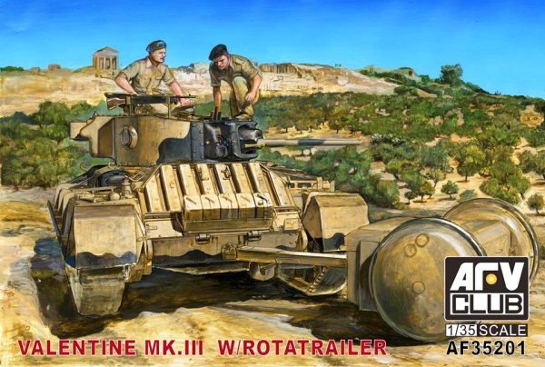 AFV Club 35201 Valentine Mk.III w/Rotatrailer (1:35)