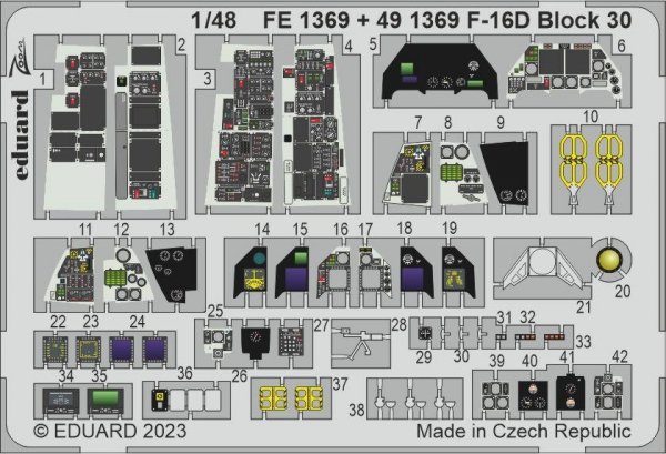 Eduard BIG49384 F-16D Block 30 Kinetic Model 1/48