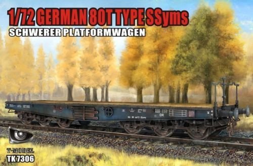 T-Model TK7306 German 80T Type SSyms Schwerer platormwagen 1/72