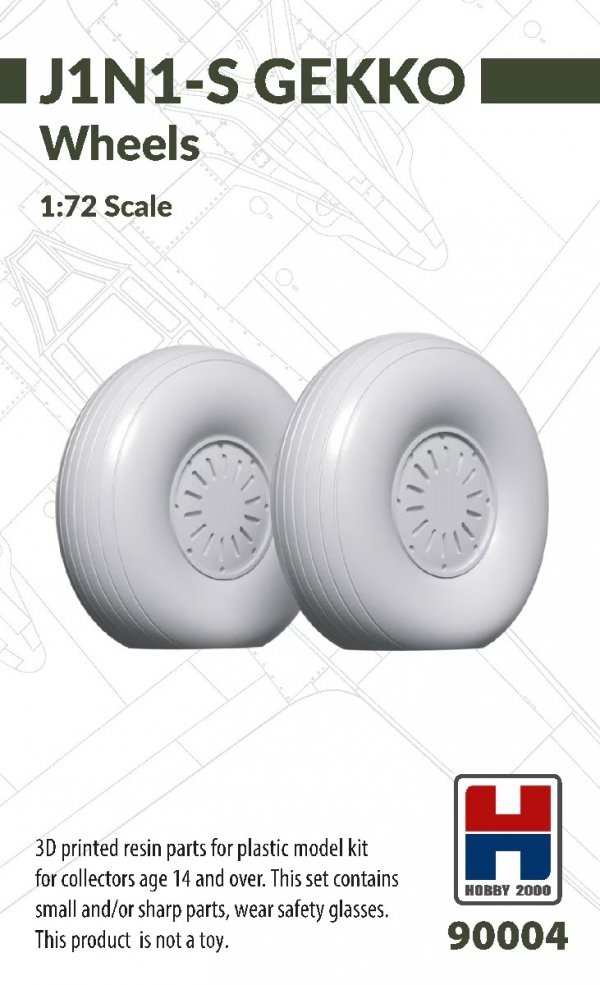 Hobby 2000 90004 J1N1-S Gekko Wheels under load 1/72