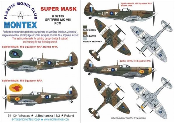 Montex K32133 Spitfire MkVIII (Burma) 1/32