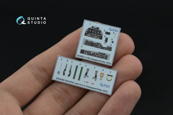 Quinta Studio QD48521 A-4B 3D-Printed &amp; coloured Interior on decal paper (Hasegawa/Hobby2000) 1/48