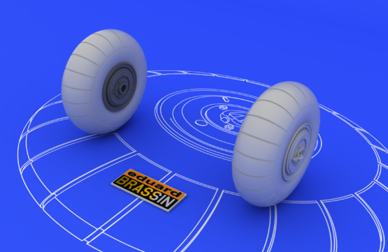 Eduard 648052 Bf 110 C/ D main undercarriage wheels 1/48