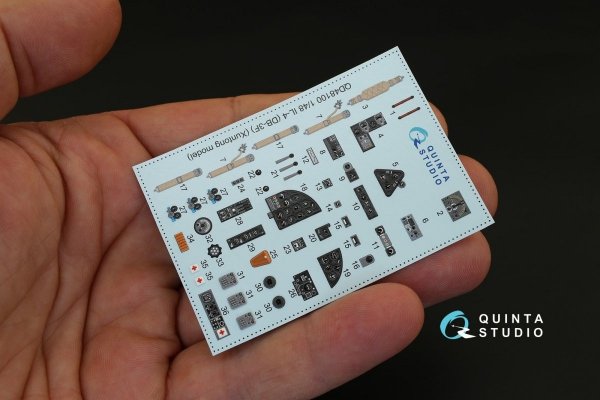 Quinta Studio QD48100 IL-4 3D-Printed &amp; coloured Interior on decal paper (for Xuntong kit) 1/48