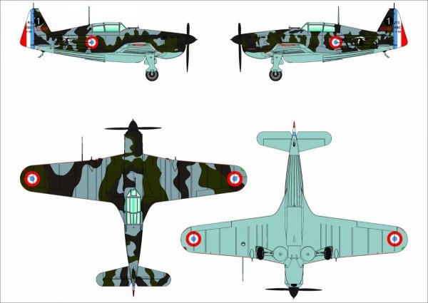 Dora Wings 48031 Morane-Saulnier MS.406C.1 - Battle Of France 1/48