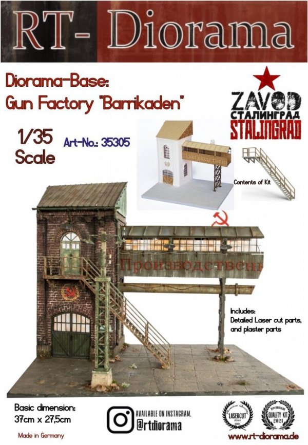 RT-Diorama 35305 Diorama-Base: Gun Factory &quot;Barrikaden&quot; 1/35