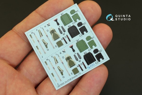 Quinta Studio QD48001 Yak-3 3D-Printed &amp; coloured Interior on decal paper (for 4814 Zvezda kit) 1/48