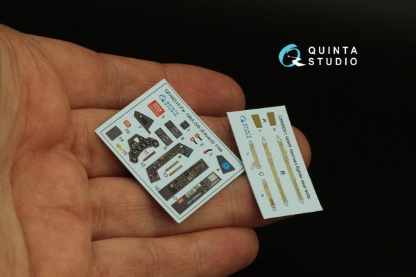 Quinta Studio QD48315 Fw 190A-5/6 3D-Printed &amp; coloured Interior on decal paper (Eduard) 1/48