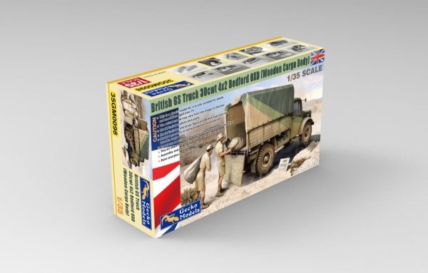 Gecko Models 35GM0098 British GS Truck 30cwt 4x2 Bedford OXD Wooden Cargo Body 1/35 