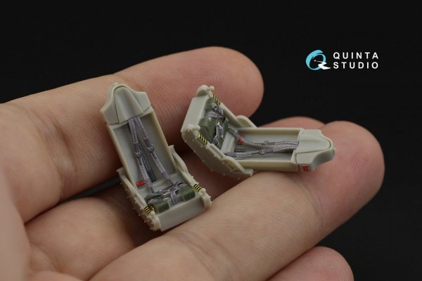 Quinta Studio QD48197 F-5F Tiger II 3D-Printed &amp; coloured Interior on decal paper (for AFV Club ) 1/48