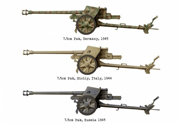 Das Werk DW16020 German 7,5cm PaK40 (mid/late) 1/16