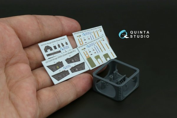 Quinta Studio QD+72137 Mirage 2000N 3D-Printed &amp; coloured Interior on decal paper (Dream Model) (with 3D-printed resin part)  1/72