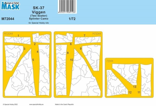 Special Hobby M72044 SK-37 Viggen (two seater) Splinter camo 1/72