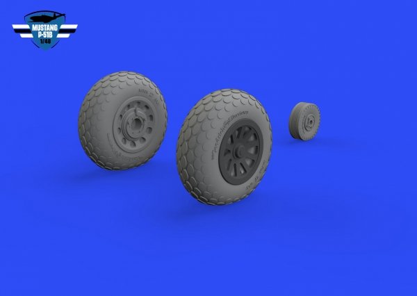 Eduard 648987 P-51B / C wheels oval tread EDUARD 1/48