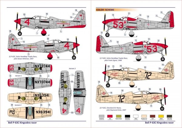 Dora Wings 48007 Bell P-63C Kingcobra Racer Sohio Handycap 1/48