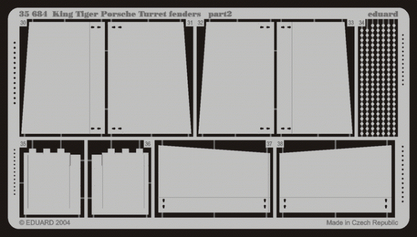 Eduard 35684 King Tiger Porsche fenders 1/35 Dragon