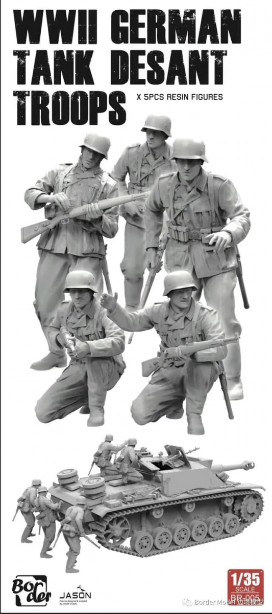Border Model BR-005 WWII German Tank Desant Troops resin figures