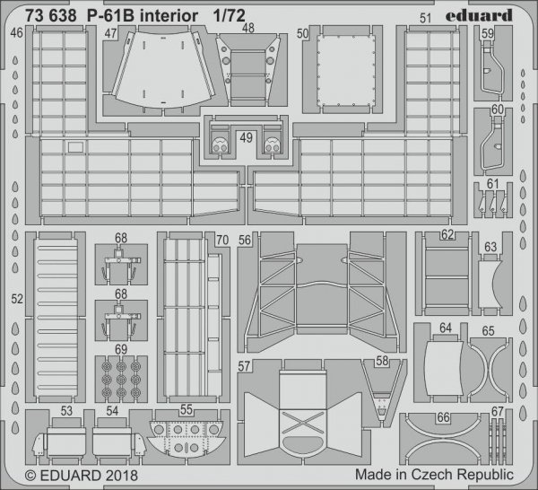 Eduard 73638 P-61B interior 1/72 HOBBY BOSS