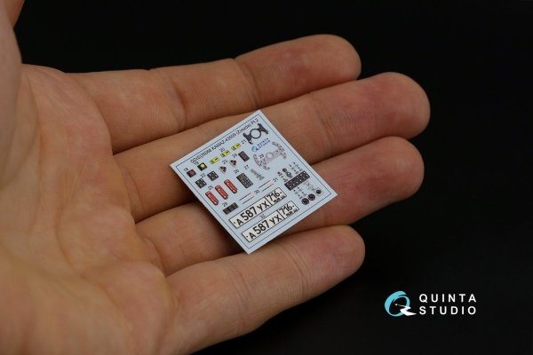 Quinta Studio QDS-35068 KAMAZ-43509 3D-Printed &amp; coloured Interior on decal paper (Zvezda) (Small version) 1/35