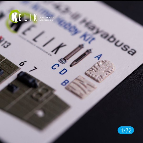 Kelik K72200 Ki-43-II Hayabusa - interior 3D decals for Arma Hobby kit (1/72)