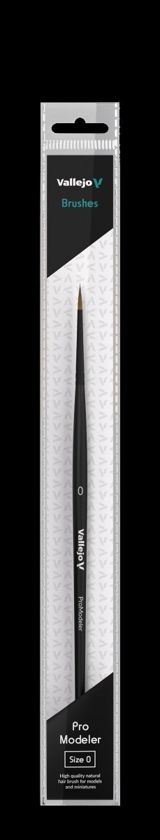 VALLEJO B01000 - Pędzel - Pro Modeler - Natural Hair Round No. 0
