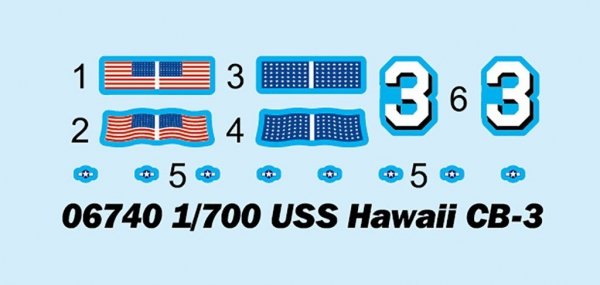 Trumpeter 06740 USS Hawaii CB-3 1/700