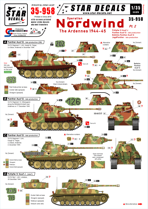 Star Decals 35-958 Op. Nordwind  2 1/35