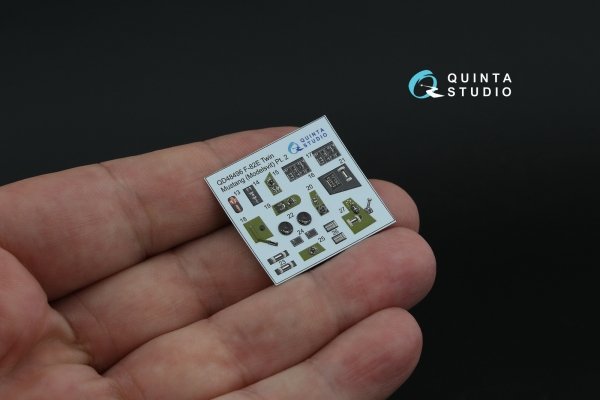 Quinta Studio QD48496 F-82E Twin Mustang 3D-Printed coloured Interior on decal paper (Modelsvit) 1/48