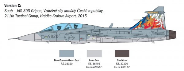 Italeri 2664 JAS-39D GRIPEN TWIN SEATER 1/48