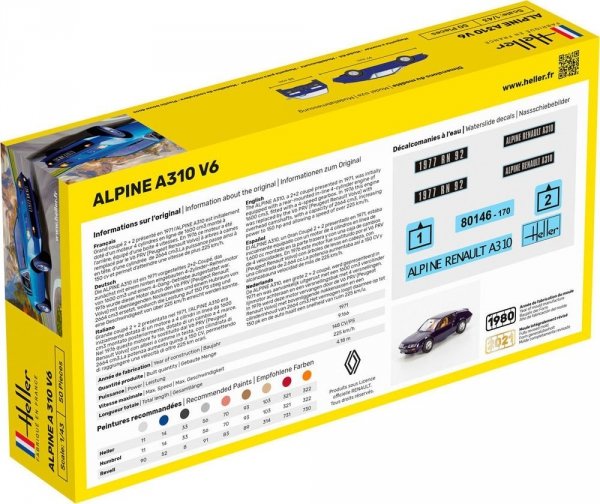 Heller 56146 Starter Kit - Alpine A310 V6 1/43