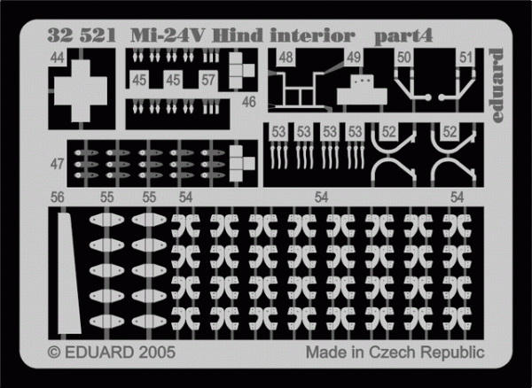 Eduard 32521 Mi-24V Hind interior 1/35 TRUMPETER