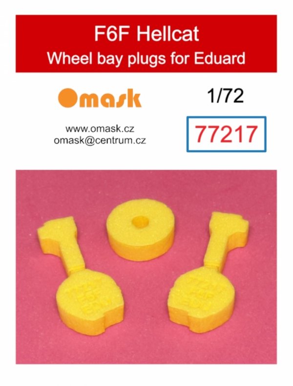 Omask 77217 F6F Hellcat wheel bay plugs (for Eduard) 1/72