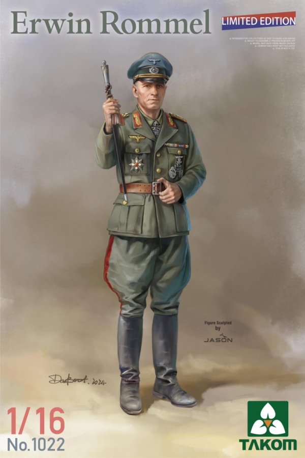 Takom 2194W Sd.Kfz 250/1 + Sd.Kfz 250/3 Greif Rommel Command Half-Track + 1/16 Erwin Rommel 1/35