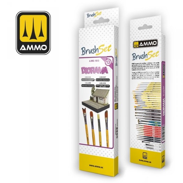 AMMO of Mig Jimenez 7613 Dioramas Brushes Set