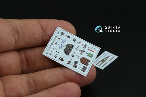 Quinta Studio QD72235 Spitfire Mk.Vc 3D-Printed &amp; coloured Interior on decal paper ( Airfix ) 1/72