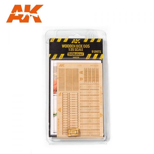 AK Interactive AK8226 LASER CUT WOODEN BOX 005 (9 UNITS)