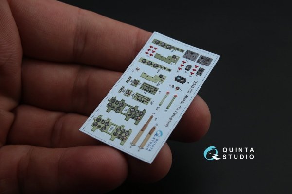 Quinta Studio QD48102 A6M2 3D-Printed &amp; coloured Interior on decal paper (for Hasegawa kit) 1/48