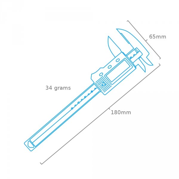 Modelcraft PGA1001 Plastic Digital LCD Caliper (100mm)