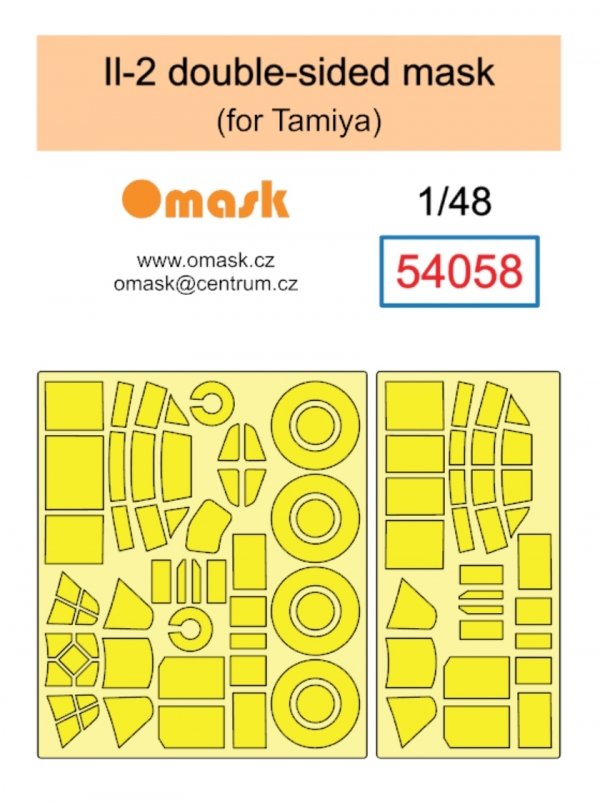 Omask 54058 Il-2 double-sided mask (for Tamiya) 1/48