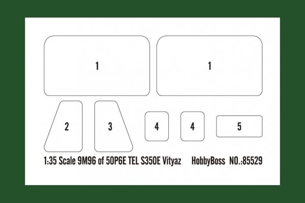 Hobby Boss 85529 9M96 of 50P6E TEL S350E Vityaz 1/35
