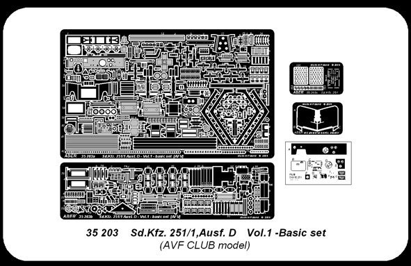 Aber 35203 Armoured personnel carrier Sd.Kfz. 251/1 Ausf. D - vol.1 - basic set (1:35)