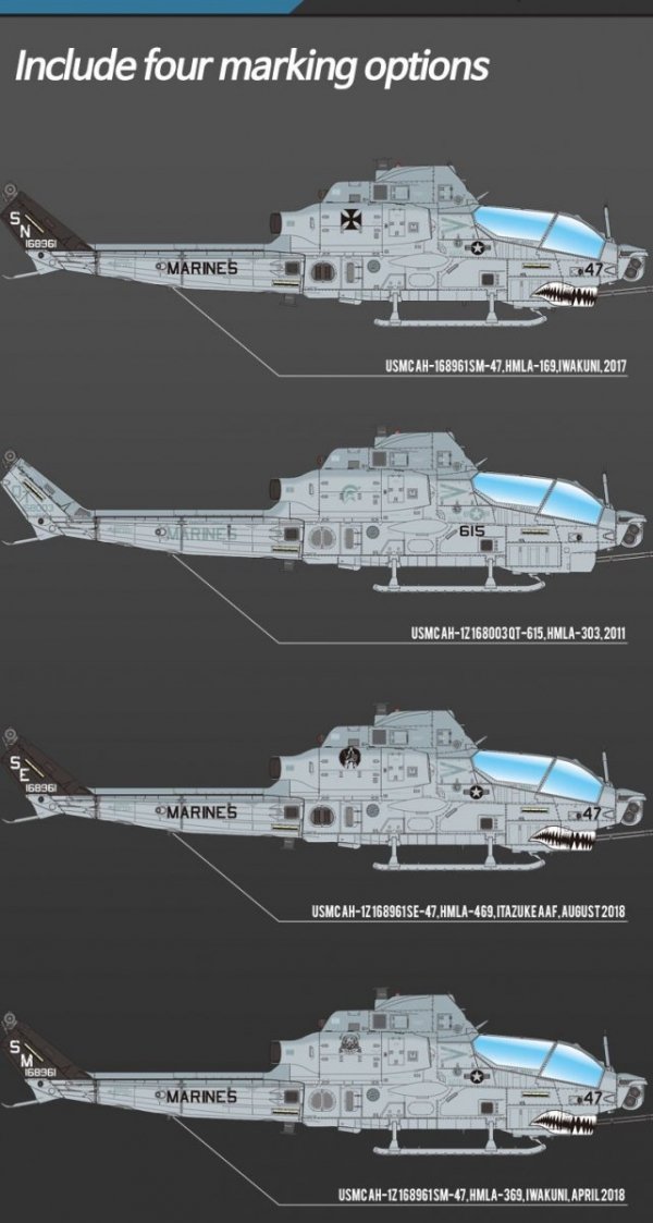 Academy 12127 USMC AH-1Z &quot;Shark Mouth&quot; 1/35