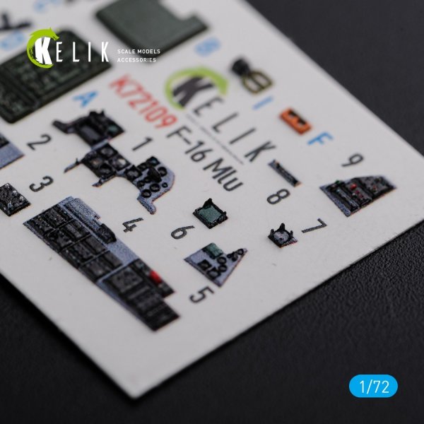 KELIK K72109 F-16 MLU interior 3D decals for Revell kit 1/72